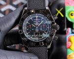 Replica Breitling Avenger Blackbird Black Dial Steel Strap Quartz Watch 43mm